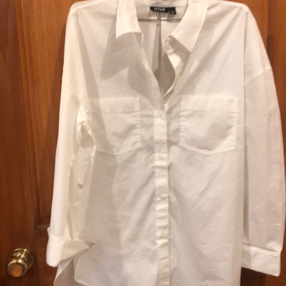 ANA women’s blouse. White. Large. NWT. Long sleeves.